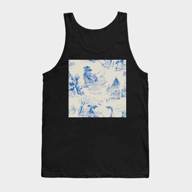 Asian toile Tank Top by B0red